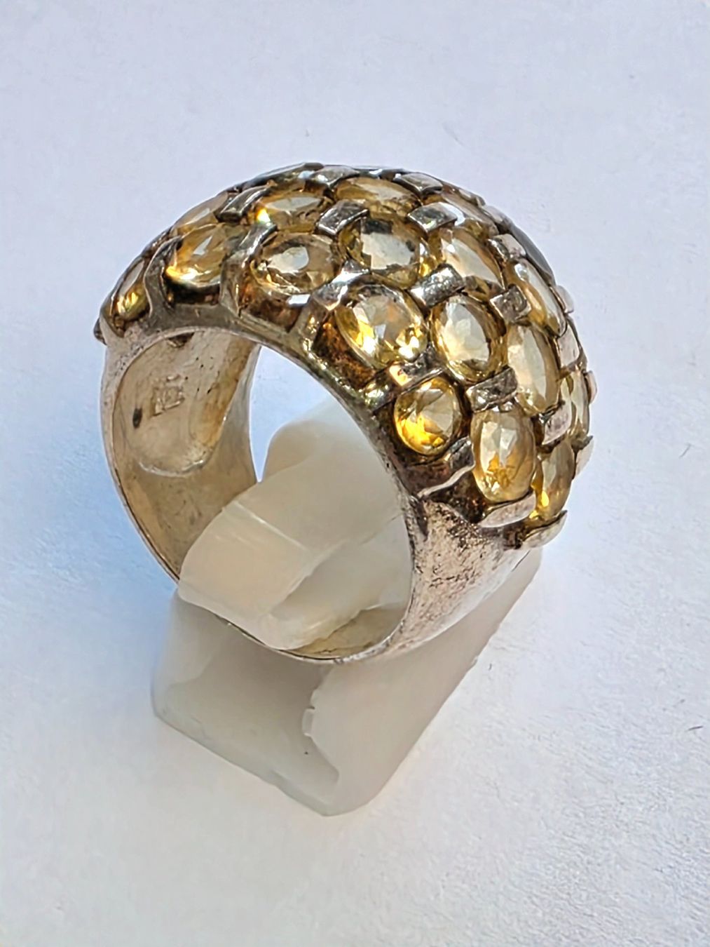 Bagues: Ring Silber mit Citrin Steinen Grösse 58 – Neuf (Voir description) à Zürich par Bieter04 3