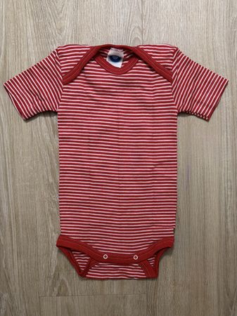 Neu Cosilana Wolle/Seide Body kurzarm Grösse 74/80