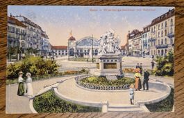 Basel, Strassburgerdenkmal, Bahnhof 1912, n.Bad Weissenburg
