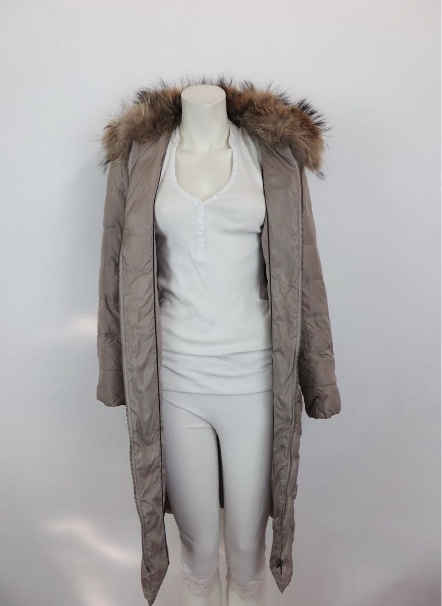Kookai Cappotti: KOOKAI Stepmantel Beige mit Pelzbesatz – Usato da Watt venduto da Stellina811 6