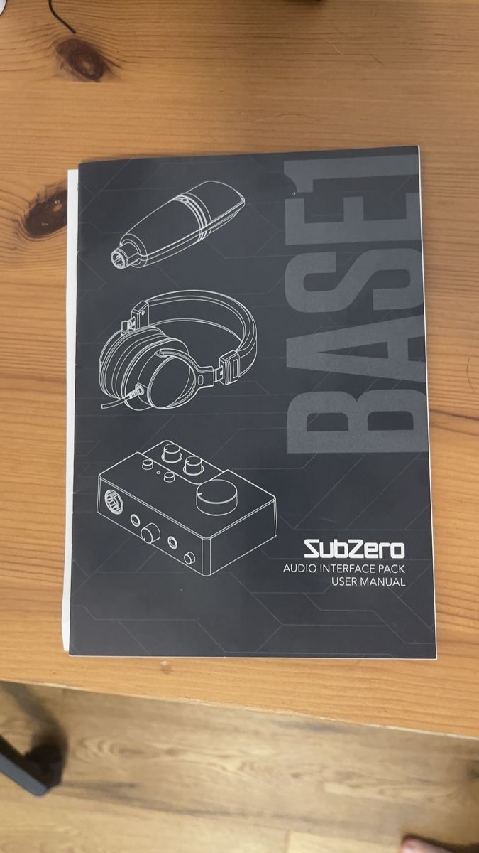 Microphones: SubZero AUDIO INTERFACE PACK USER MANUAL – Neuf (Voir description) à Oberwil par anj_gqq6 6