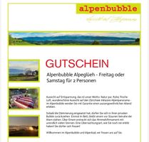 Alpenbubble Alpeglüeh - Freitag oder Samstag für 2 Personen