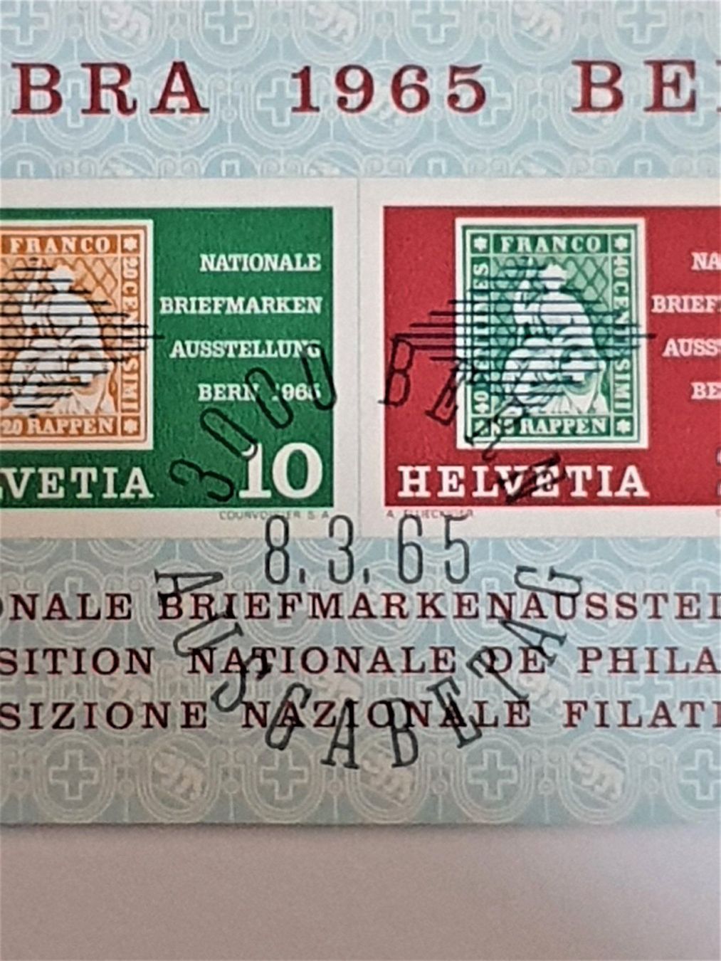 Tutti i francobolli: (86)   1965 Nabra Bern mit ET-Stempel – Usato da Schwarzhäusern venduto da Inot3 2