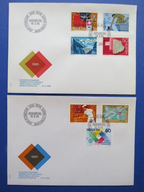 Tutti i francobolli: 13 FDC Frei-/Werbemarken 1980-1986 – Usato da Brunnen venduto da Kumari 6
