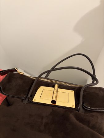 Tom Ford Alix Hobo Bag Brown suede
