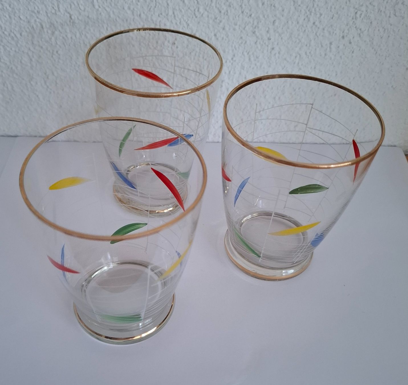 Bicchieri: 3 Trinkgläser mit Golddekor ca. 1960 – Usato da Rothrist venduto da Clanx