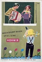 Hohner Musikinstrumente - Alte Werbung / Publicité 1957