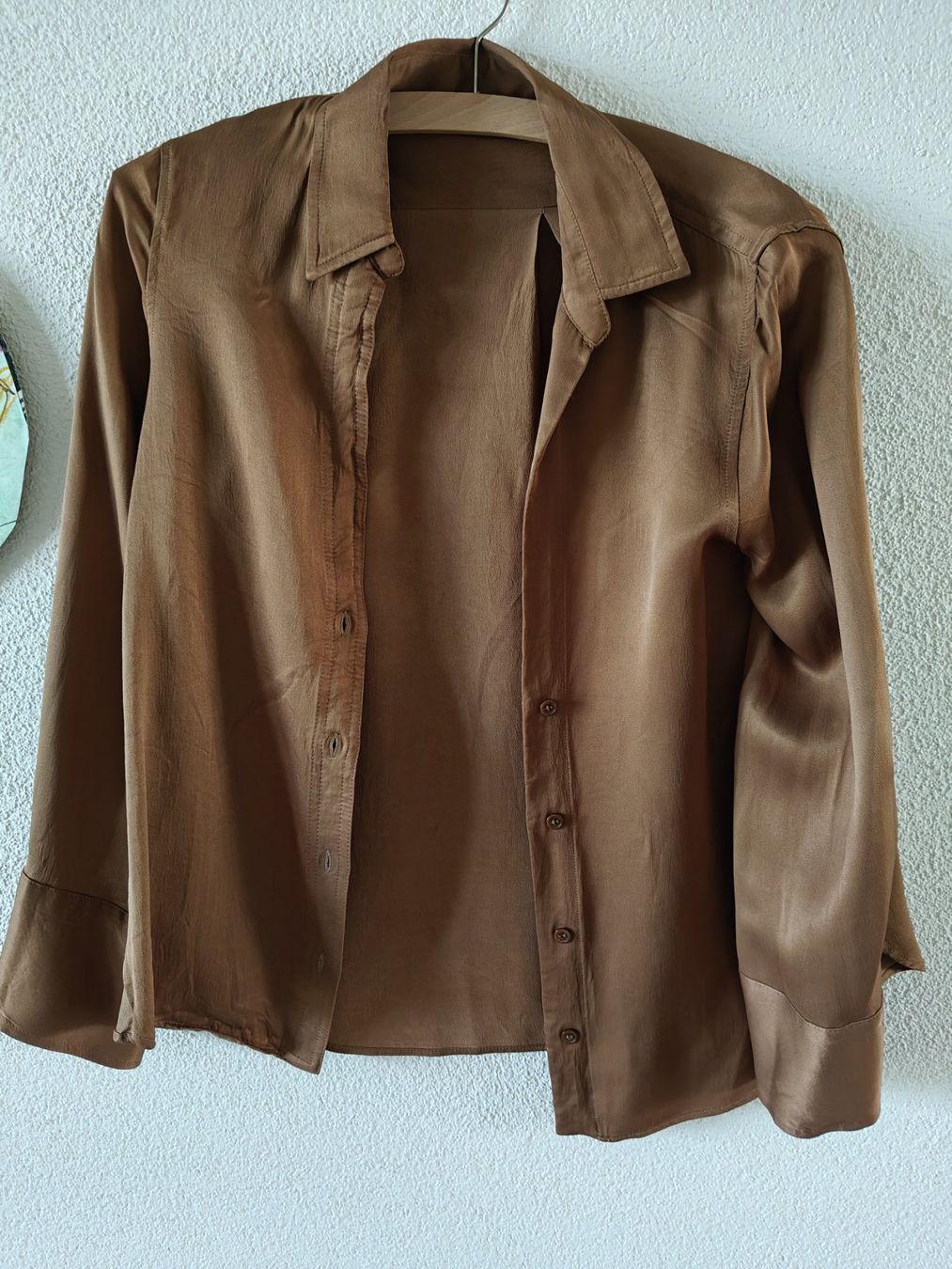 Zara Camicette: Satin Bluse Zara Bronze Gr. S – Usato da Bern venduto da mea_c2ft