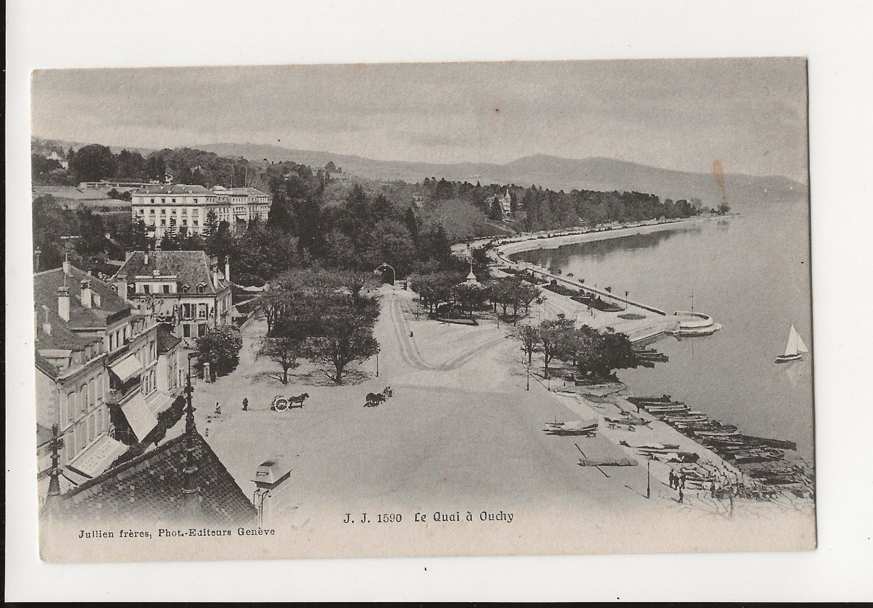 Ansichtskarten: AK ca.1900 "Le Quai à Ouchy" belebt – Gebraucht aus Greifensee von 315WDO