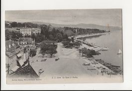 AK ca.1900 "Le Quai à Ouchy" belebt