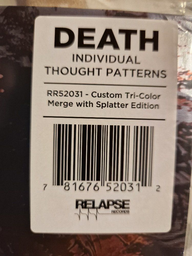 Dischi in vinile: Death: Individual Thought Patterns Tri-Color Splatter Vinyl – Nuovo e nell'imballaggio originale da Brittnau venduto da Zibu 1