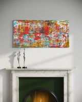 Original Gemälde, abstrakte Kunst, Wanddeko, Unikat 120x60cm