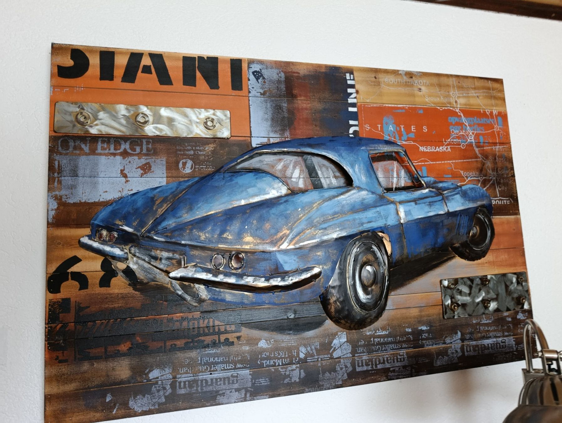 Foto & Immagini: Corvette C2 Bild 3D auf Holz – Usato da Eiken venduto da Jblat