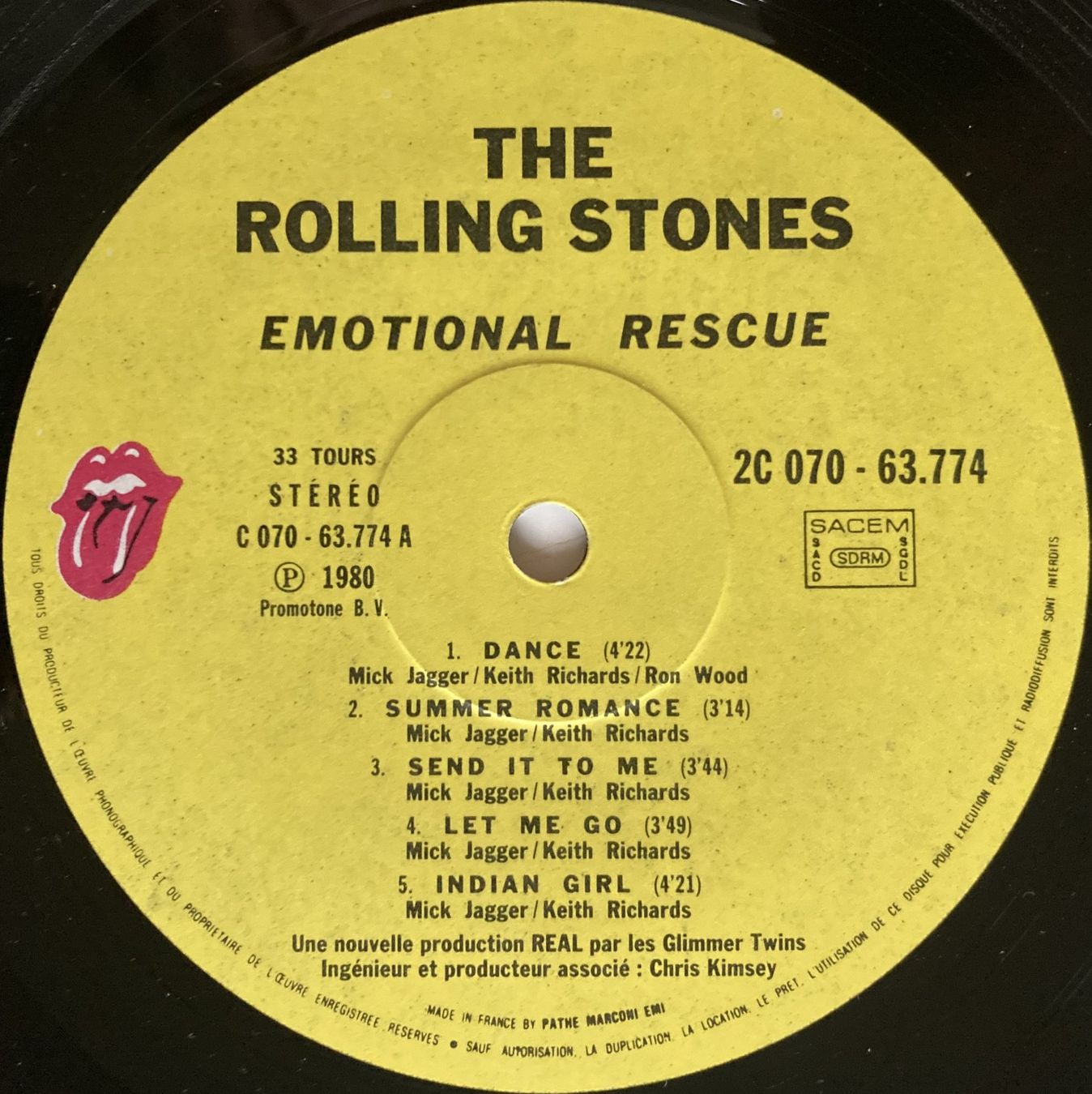 Dischi in vinile: ROLLING STONES - EMOTIONAL RESCUE – Usato da Bottens venduto da hotter-than-hell 2