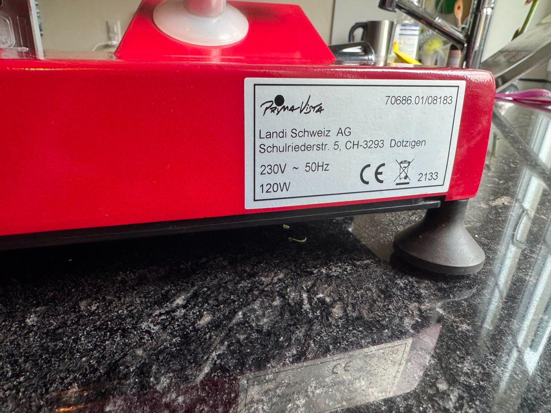 Elettrodomestici da cucina: Prima Vista Fleischschneider 120W Rot – Usato da Stäfa venduto da TechPat 2