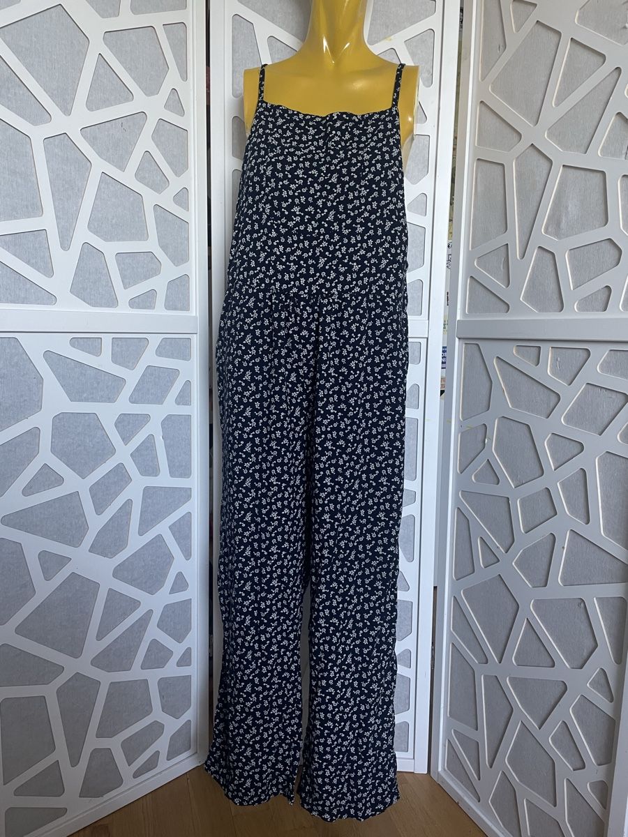Tute: Combinaison bleue fleurie - taille M – Usato da Troinex venduto da Irisglo 2