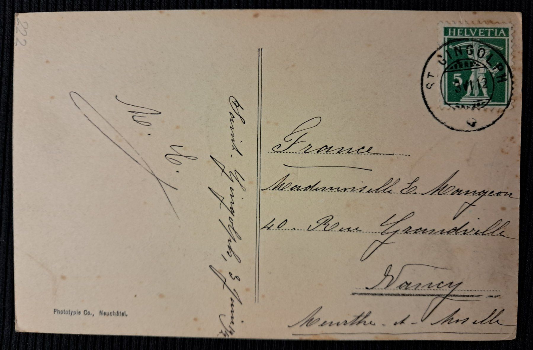 Cartoline postali: ST GINGOLPH 1912 - ANIMEE – Usato da Ponto Valentino venduto da giorgia06 1