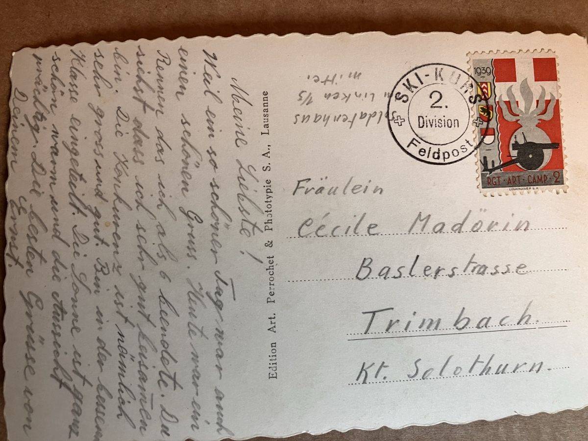 Ansichtskarten: Col de Bretaye,Ansichtskarte,  Feldpost Ski – Gebraucht aus Bauma von Baumer71 2