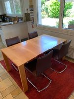 Esstisch Kirschbaum inkl. 6 Leder-Stühle