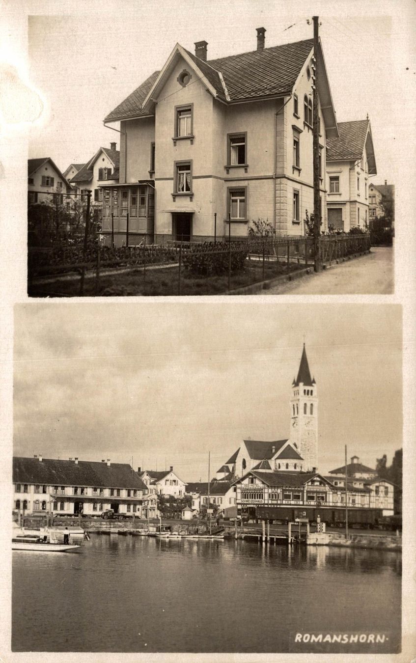 Cartoline postali: Romanshorn. Hafen und Villa – Usato da Bronschhofen venduto da Astore