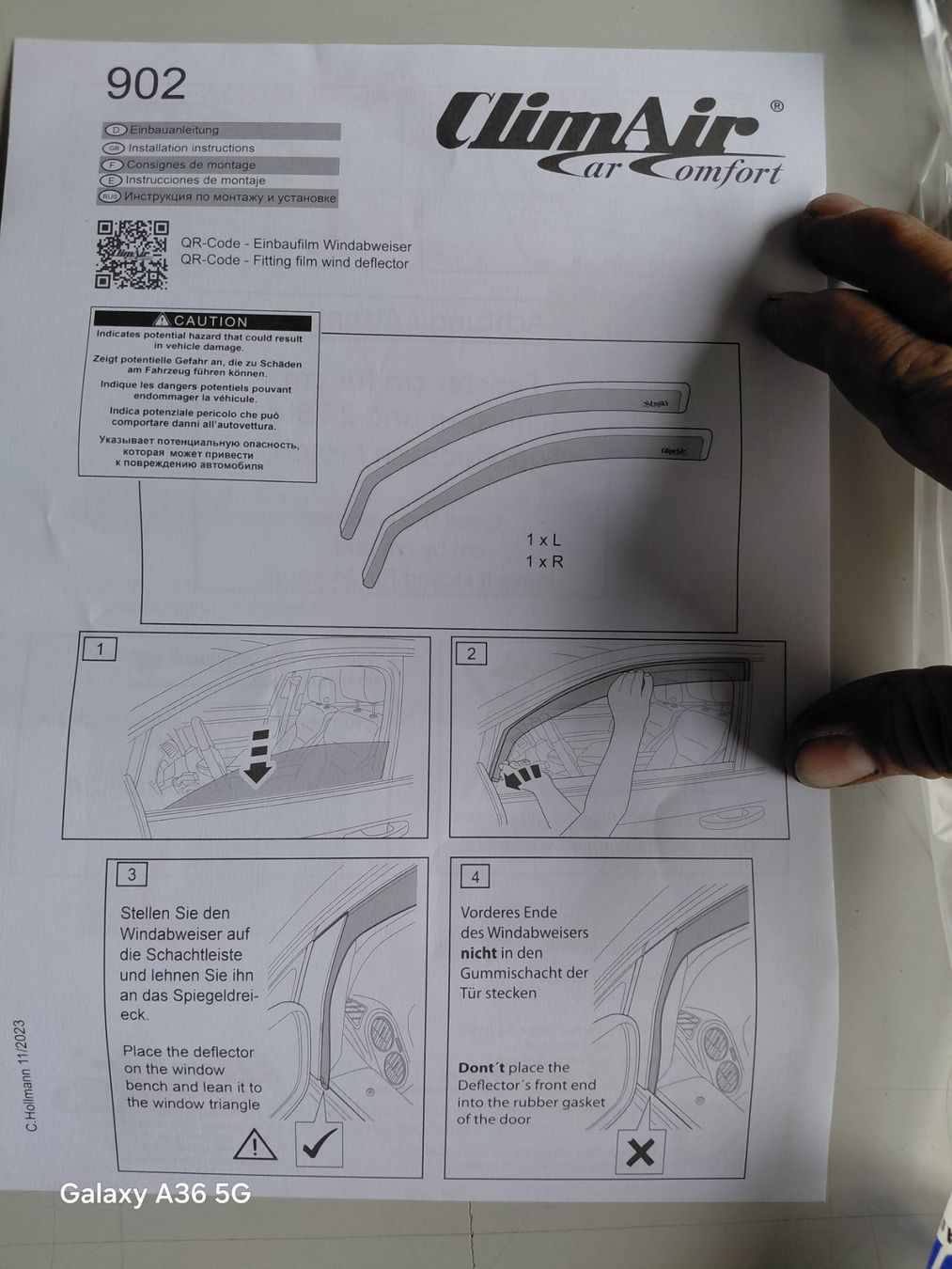 Fiat Altri accessori per camping: Windabweiser Fiat Scudo – Nuovo e nell'imballaggio originale da Melchnau venduto da LUPUS-Offroad 1