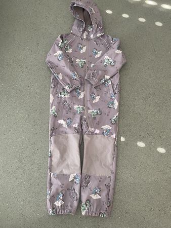 Name It Softshell Anzug gefüttert Einhorn Motiv grau 122