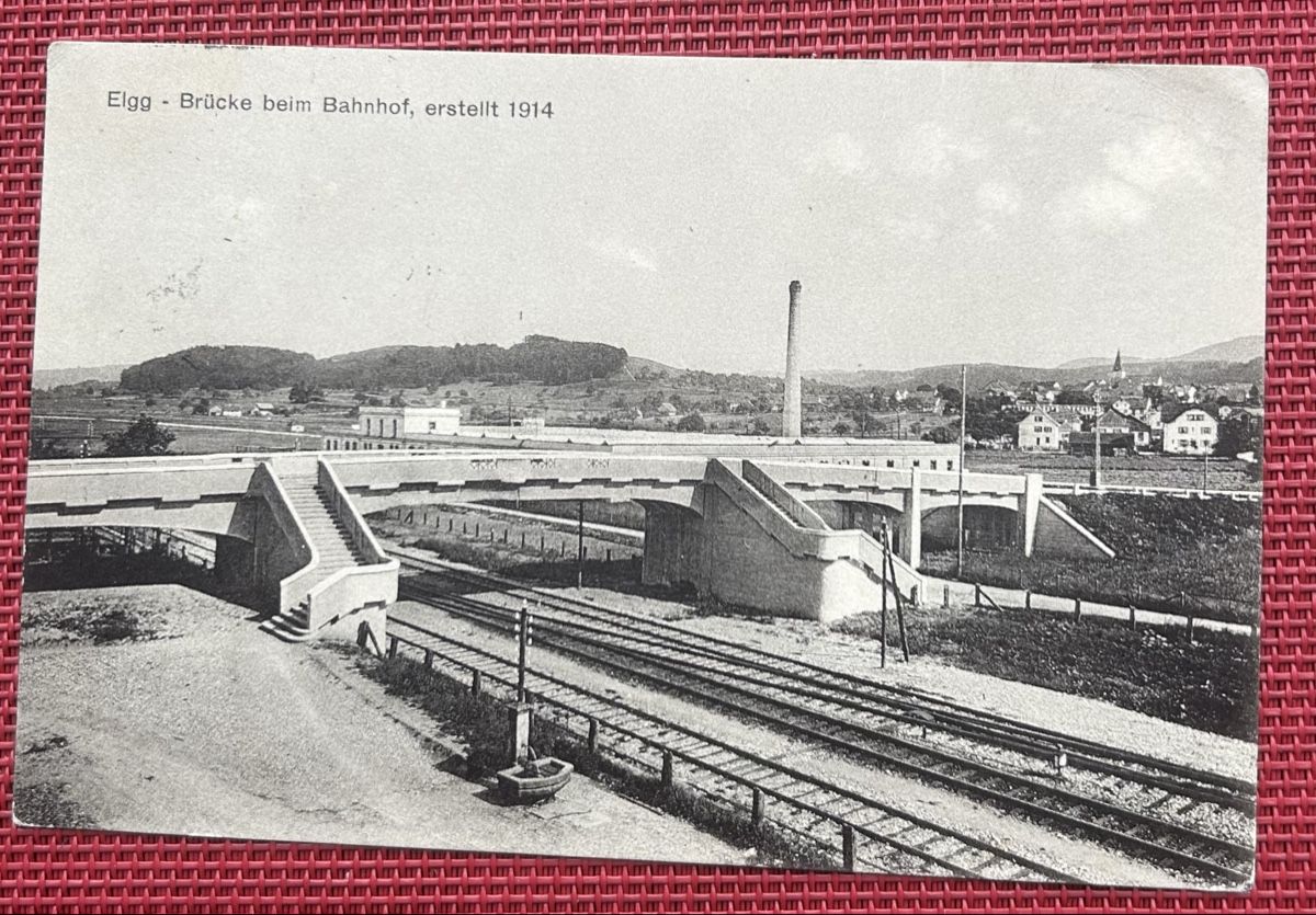 Cartoline postali: Elgg Brücke beim Bahnhof  – Usato da Horw venduto da Tellbub