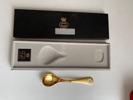 Jensen Löffel Sterling vergoldet mit Blumenmuster