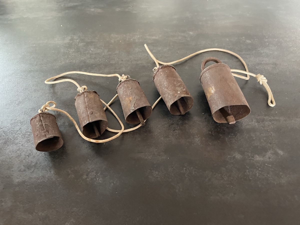 Campanacci mucche: Ensemble de Sonnailles Anciennes – Usato da Vallamand venduto da Bricbracbroc82