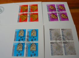 Set Pro Patria 1994, FDC Satz, Einzel + 4erblocks, 9 Belege