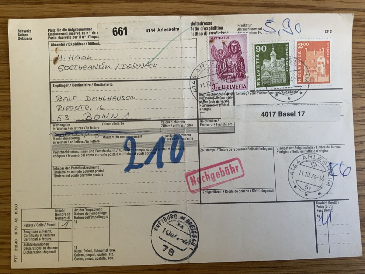 Alle Briefmarken: Arlesheim – Gebraucht aus Binningen von chr_cr5n