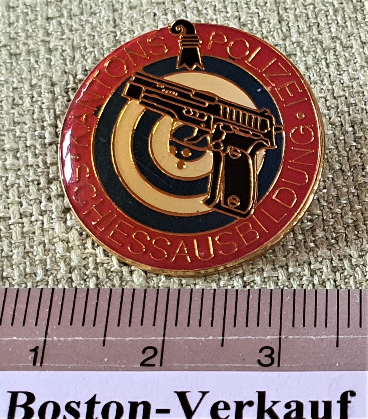 Plaketten & Abzeichen: D690 Pin Basler Ktantons Polizei Schiessausbildung – Gebraucht aus Reinach BL von Boston-Verkauf 1