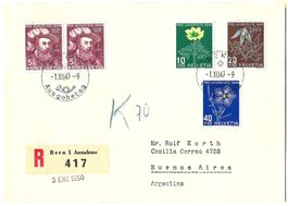 1949 Portogerechter FDC-Satzbrief nach Argentinien