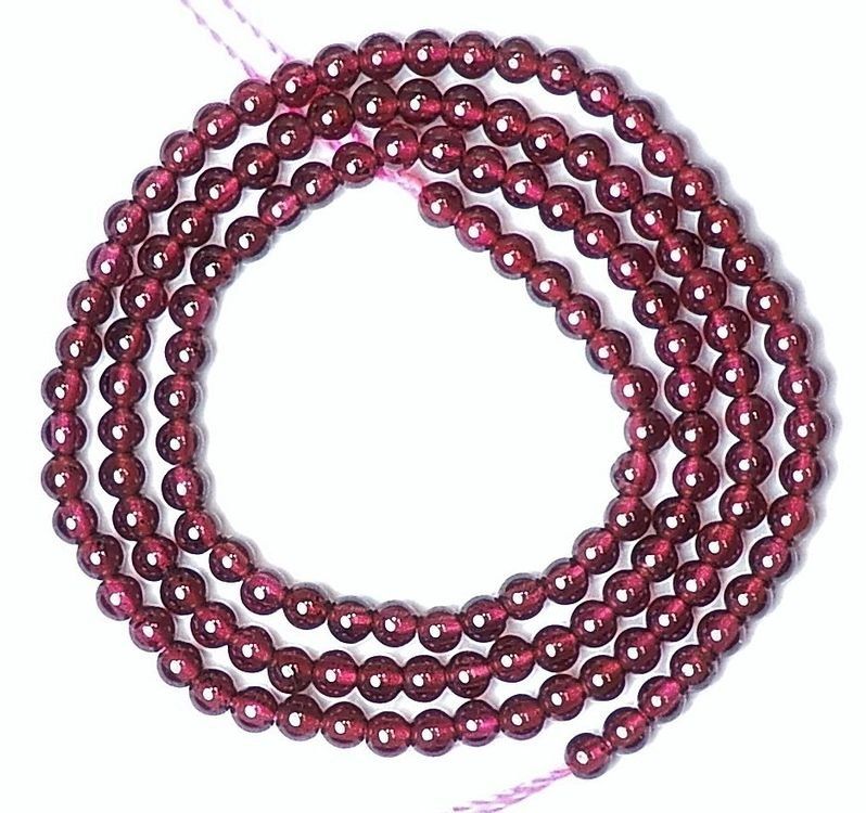 Catenine: 1 Strang echte natürliche Granat Perlen 4 mm – Nuovo (secondo la descrizione) da Müllheim Dorf venduto da GUENI01