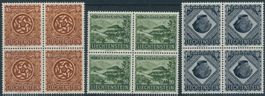 FL - 1953 - Prähistorische Funde - Viererblock - postfrisch