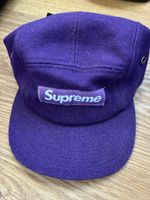 Supreme Cap 5-Panel lila Wolle verstellbar guter Zustand
