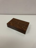 Palisander Box mit Messing Einlegearbeit vintage Schatulle