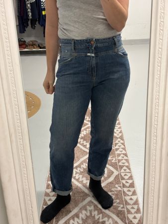 X-Lent tappered Closed Jeans Grösse 28 blau Momfit