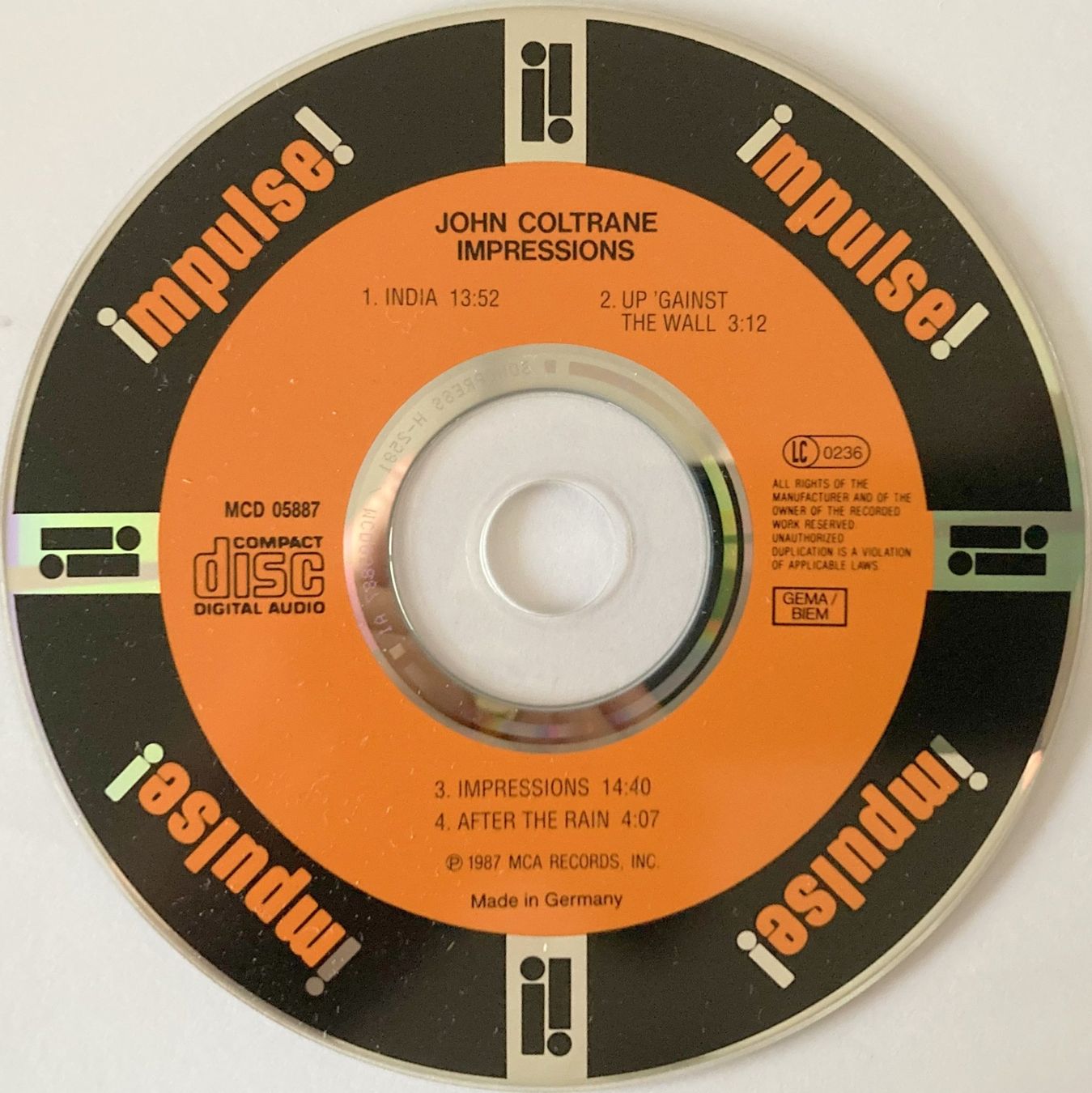 CDs: JOHN COLTRANE - IMPRESSIONS (1 CD) – Neu und originalverpackt aus Bottens von hotter-than-hell 2