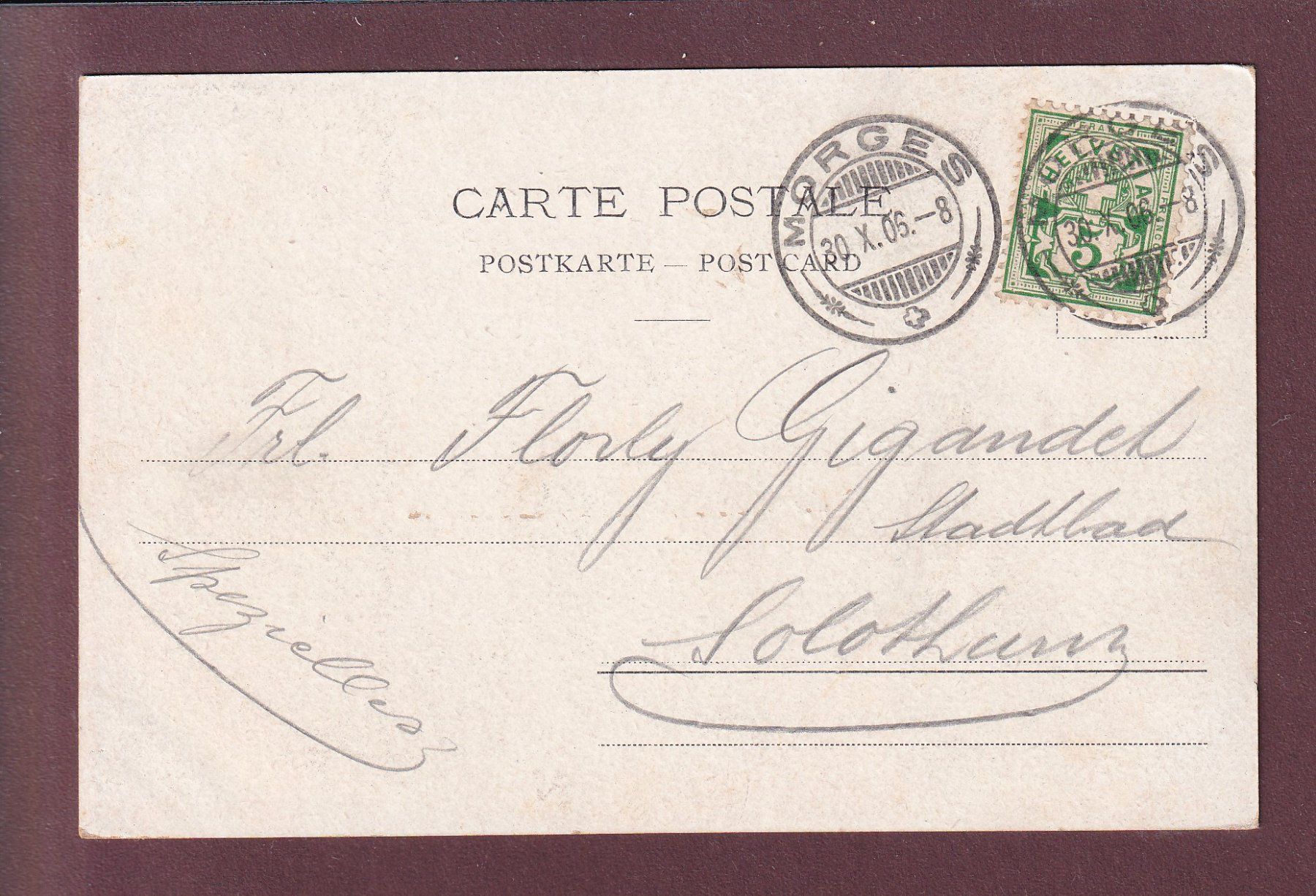 Cartes postales: BARQUE DU LEMAN - 1906 CPN – D'occasion à Pully par nicecards 1