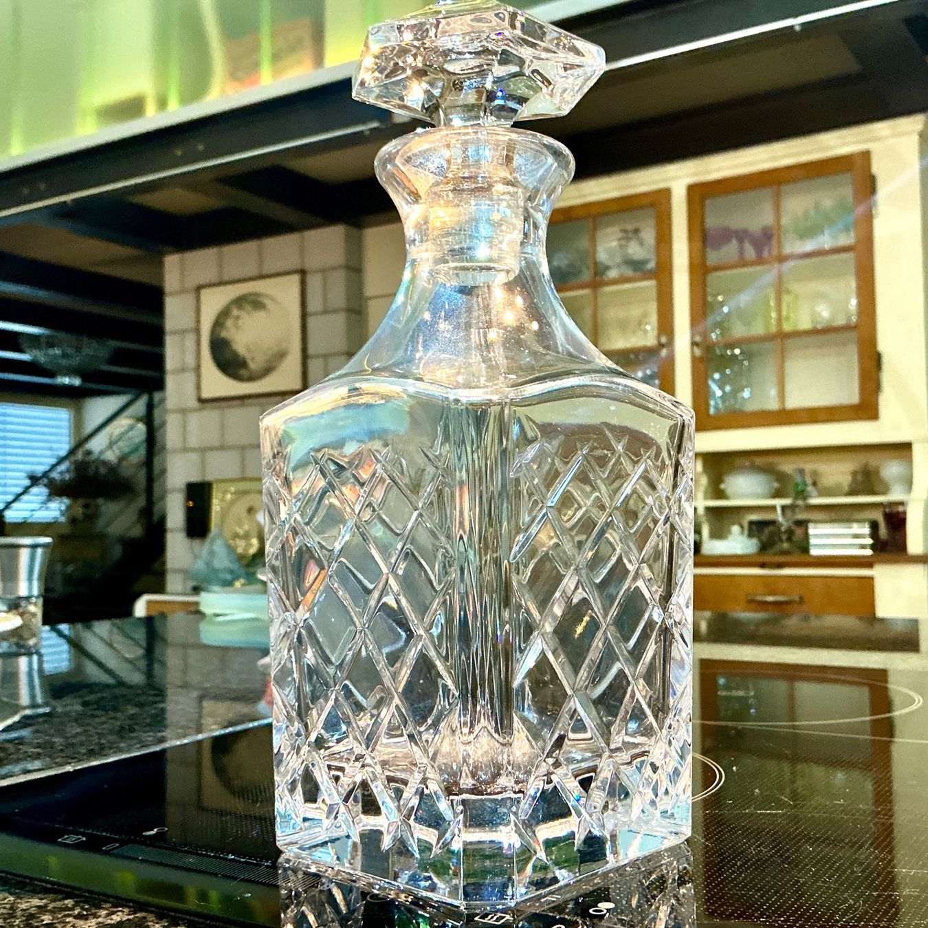 Karaffen: BOHEMIA VINTAGE MASSIVE B,EIKRISTALL KARAFFE, 1886 GR – Gebraucht aus Biglen von Limarkt 6