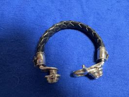 Neuwertiges Lederarmband mit 925 Silberverschluss