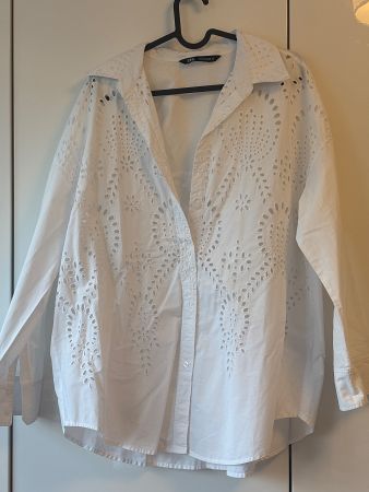 Zara Bluse, Weiss, L