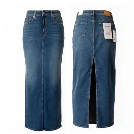 Jeans Rock Replay blau lang Grösse W28 Neu mit Etikett