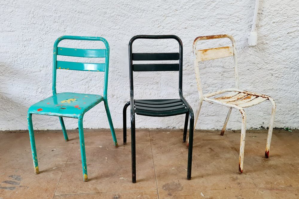 3er Set Vintage Metallstühle Gartenstühle Kaufen auf Ricardo
