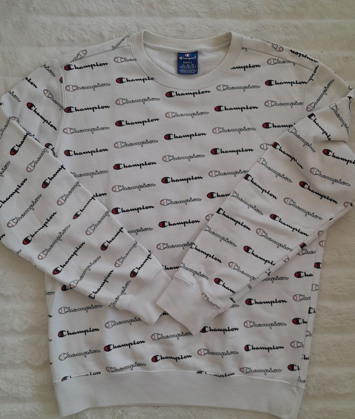 Champion Maglioni & Felpe: Pull Champion Blanc Imprimé, Taille S, – Usato da Renens VD venduto da ser_j2fn