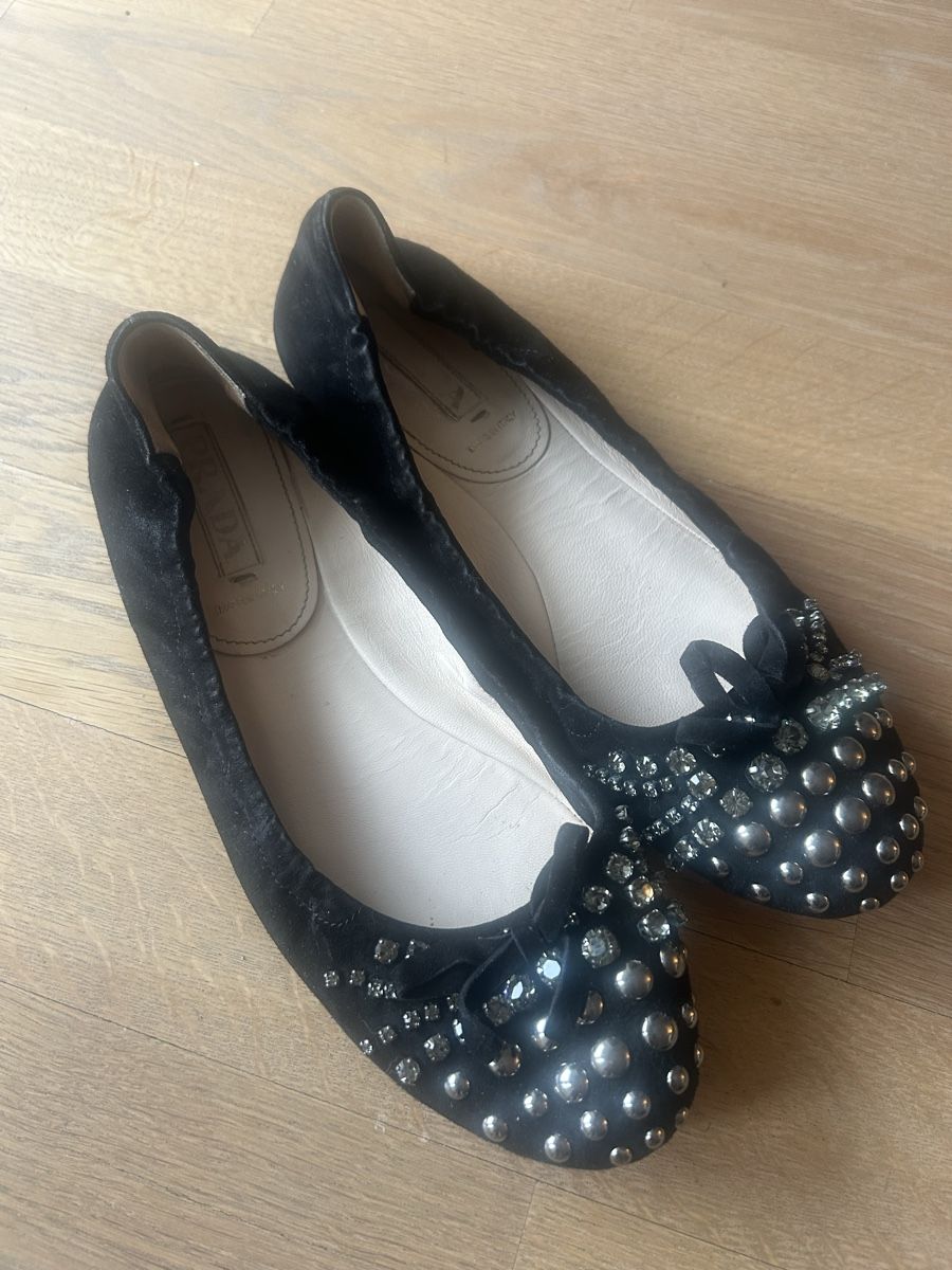 Prada Scarpe da donna: Prada Ballerinas Gr. 39.5, Schwarz, Top Zustand – Nuovo (secondo la descrizione) da Binningen venduto da Dreaming 1