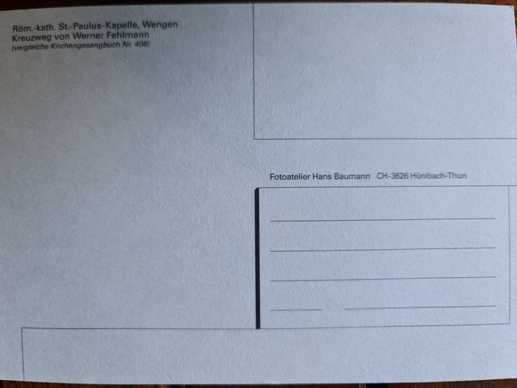 Cartoline postali: St.Paulus Kapelle Wengen – Nuovo (secondo la descrizione) da Dintikon venduto da Vexi 1