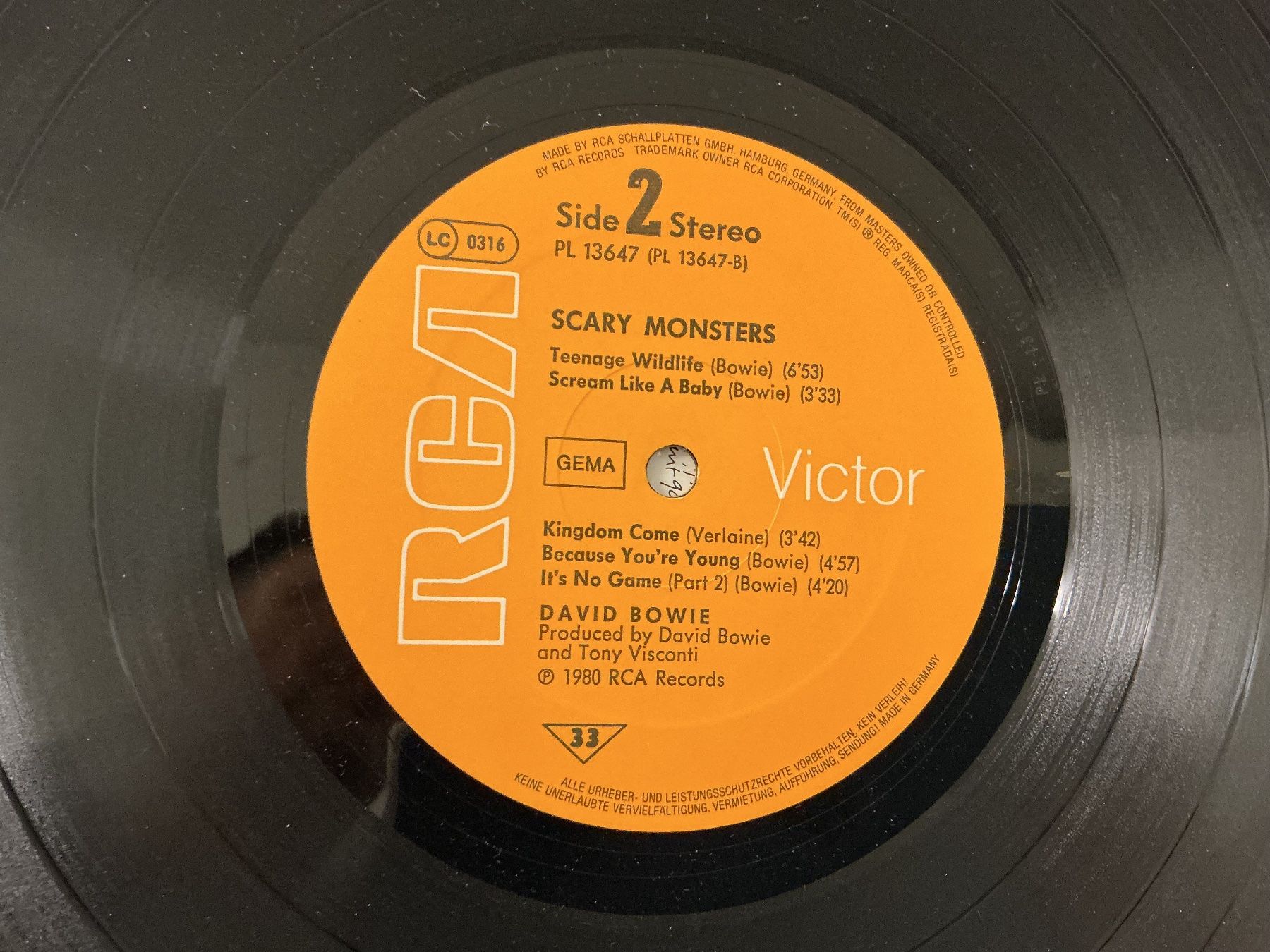 Dischi in vinile: David Bowie LP - Scary Monsters – Usato da Winterthur venduto da Tumko-Vinyl 1