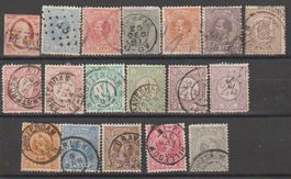 Pays-Bas 1881-1898 lot 18 pièces variés